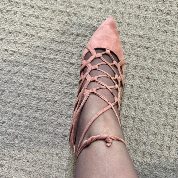 Design Lab Lord and Taylor Pink Lace-up Shoes! - Picture 7 of 9
